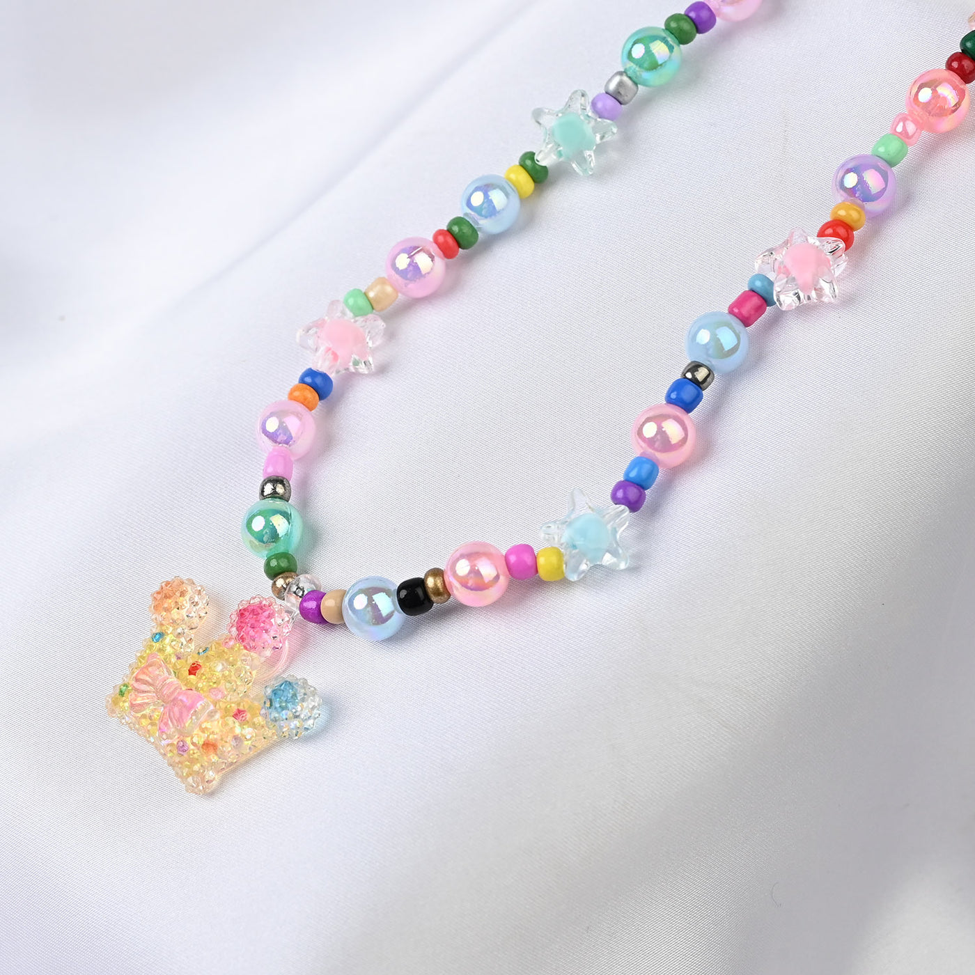 GIRLS CHARM BEADED NECKLACE & BRACELET