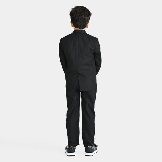 Boys Coat Pant 3PC Suit-BLACK