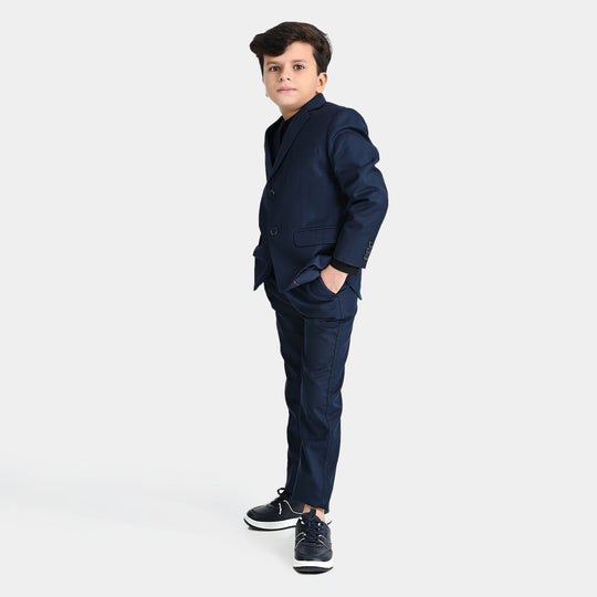 Boys Coat Pant 3PC Suit-Navy Blue