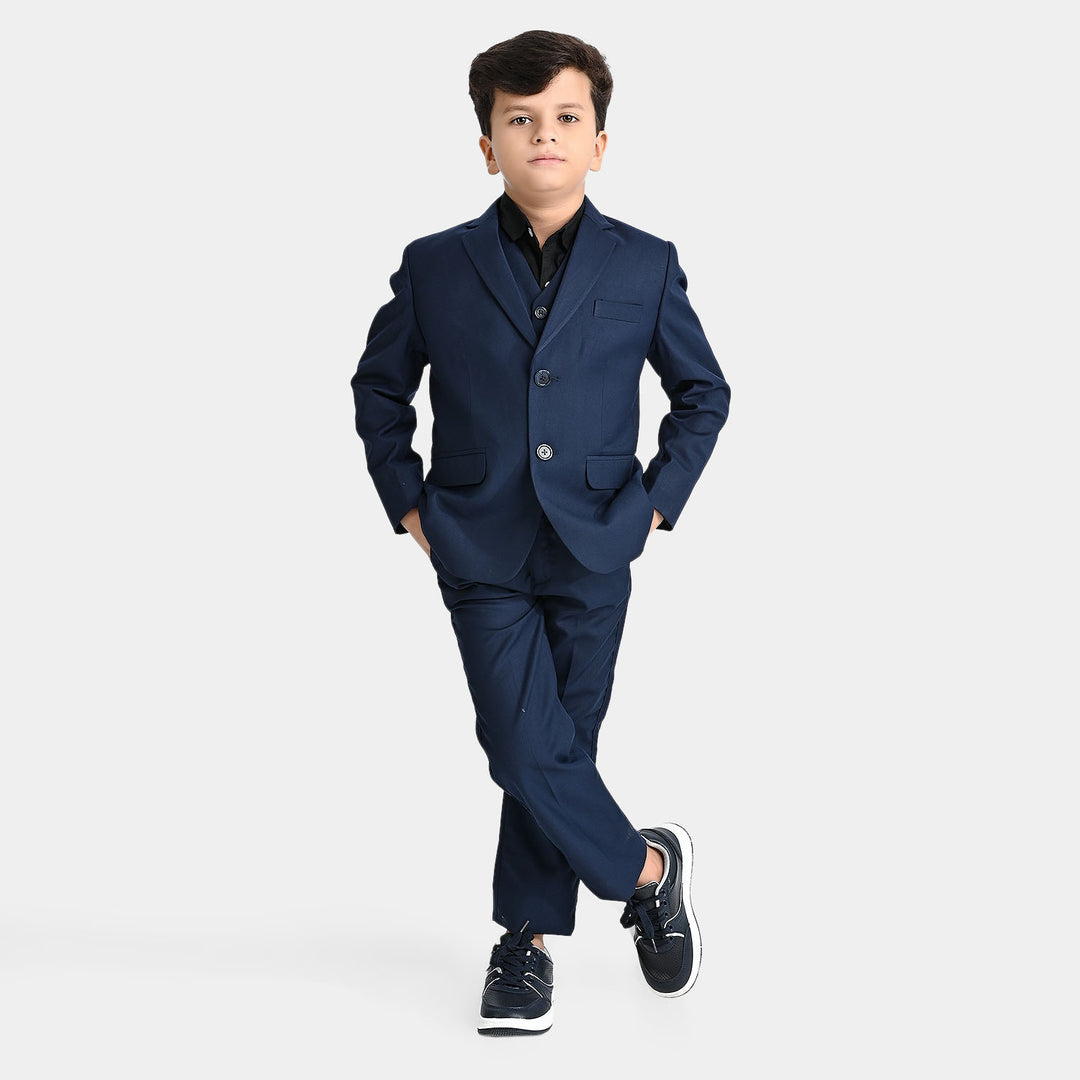 Boys Coat Pant 3PC Suit-Navy Blue