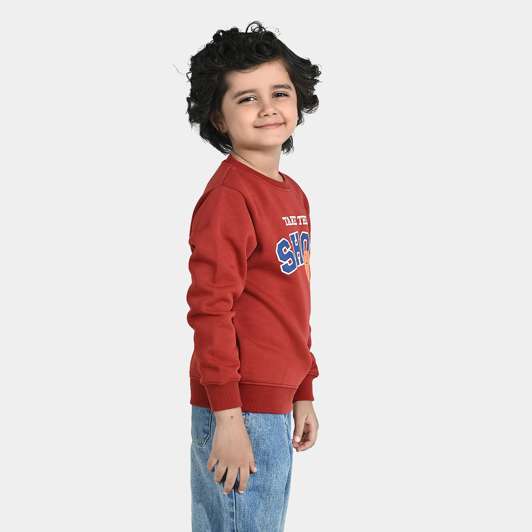 Boys Fleece Sweatshirt The Shot-Red