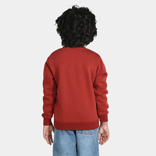 Boys Fleece Sweatshirt The Shot-Red