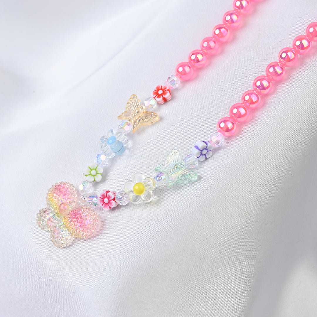 GIRLS CHARM BEADED NECKLACE & BRACELET