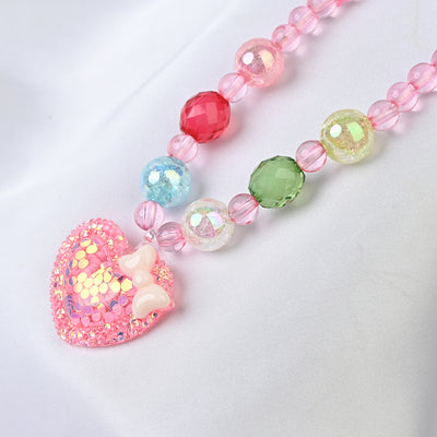 GIRLS CHARM BEADED NECKLACE & BRACELET