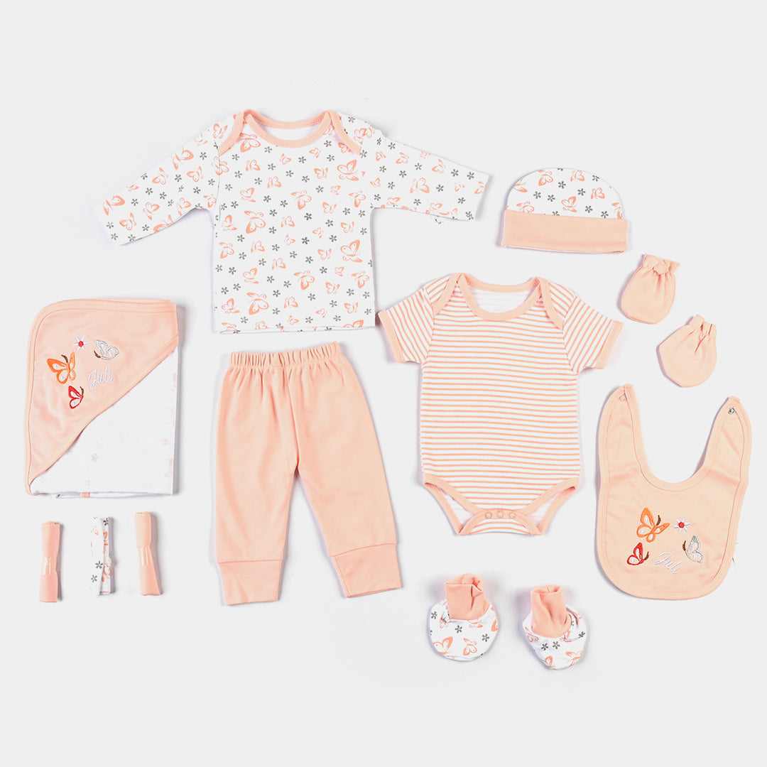 Baby Infant Starter Set 11 Pcs Butterfly-Peach