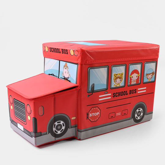 Kids Bus Storage Box Red 779