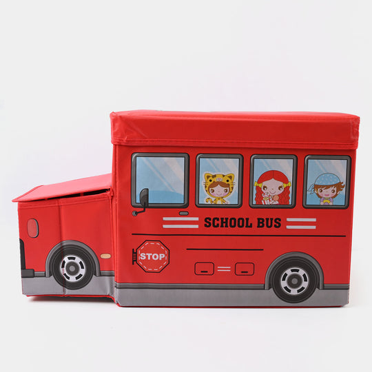 Kids Bus Storage Box Red 779