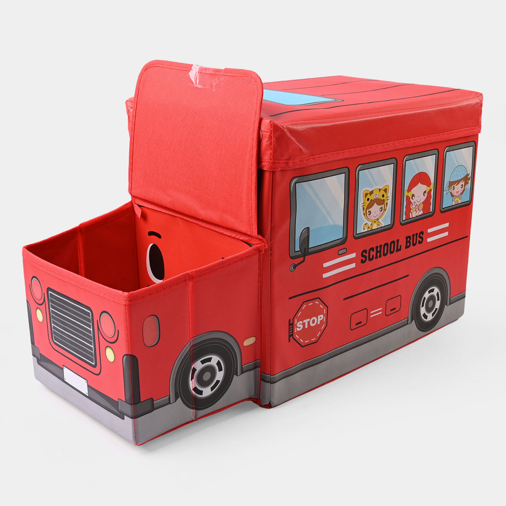Kids Bus Storage Box Red 779