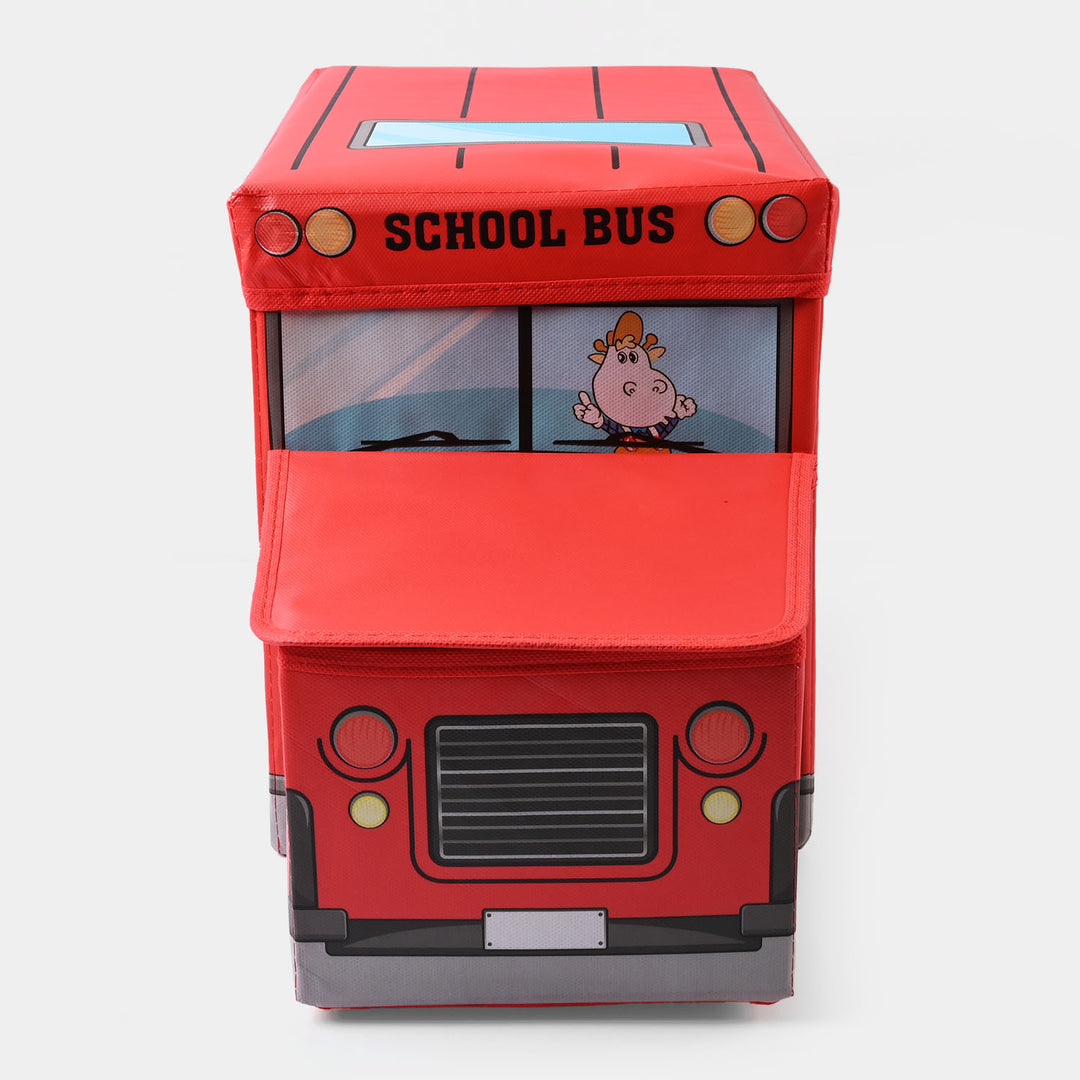 Kids Bus Storage Box Red 779