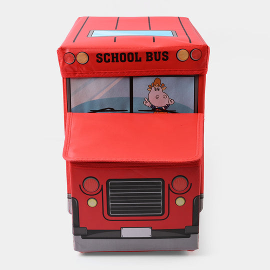 Kids Bus Storage Box Red 779