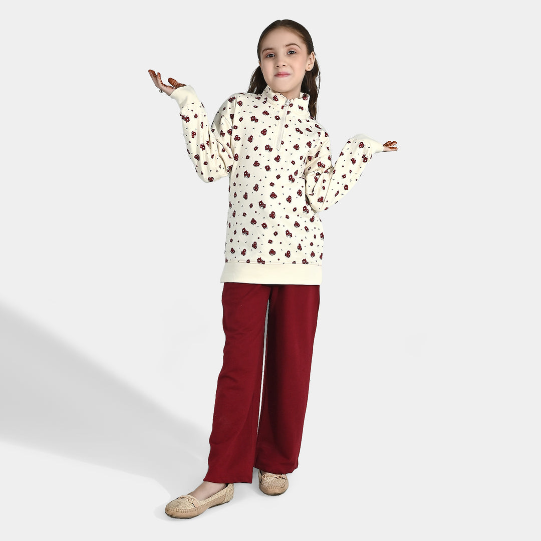 Girls Jersey/Terry 2 Piece Suit