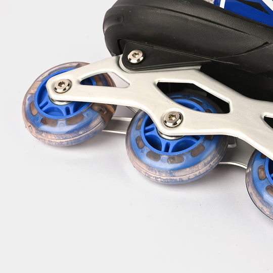 SPORTS SKATE SHOES WITH 6 IN 1 SAFETY PADS SET - BLUE