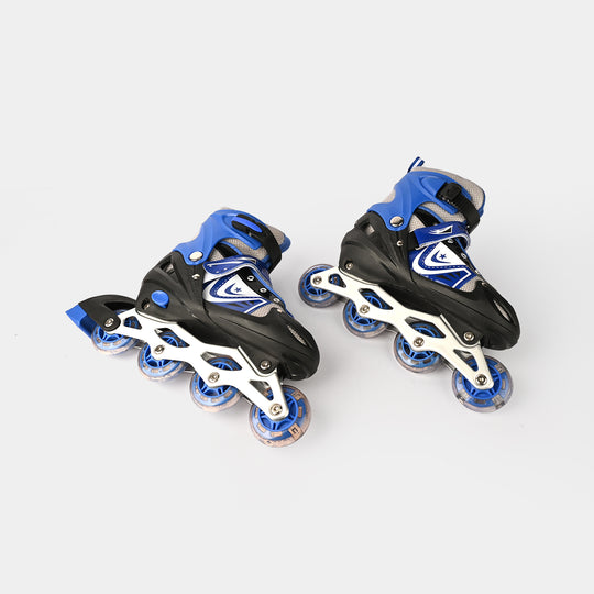 SPORTS SKATE SHOES WITH 6 IN 1 SAFETY PADS SET - BLUE