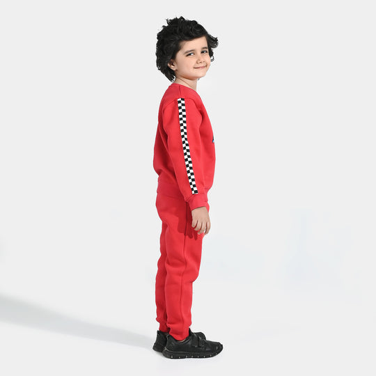 Boys Fleece 2 Piece Suit (Racing) - Red