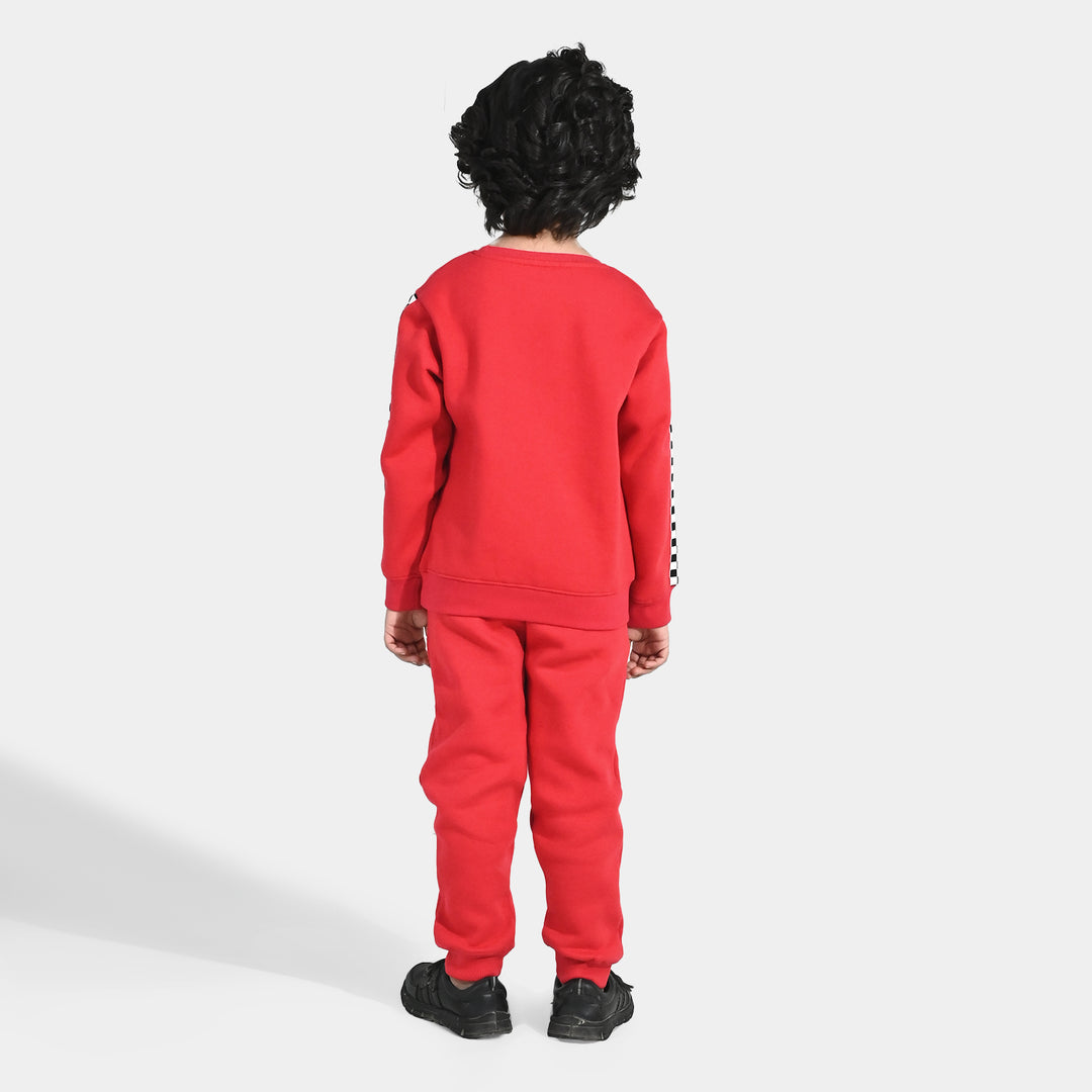 Boys Fleece 2 Piece Suit (Racing) - Red
