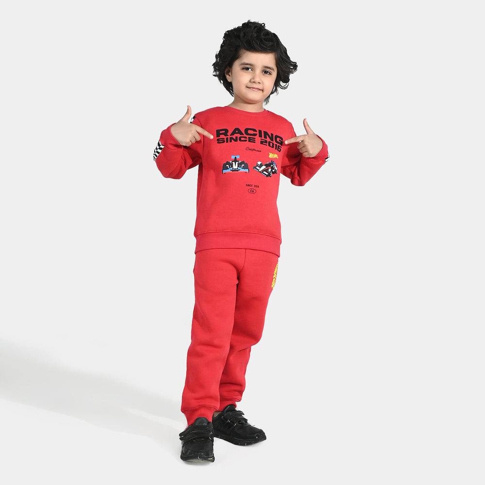 Boys Fleece 2 Piece Suit (Racing) - Red