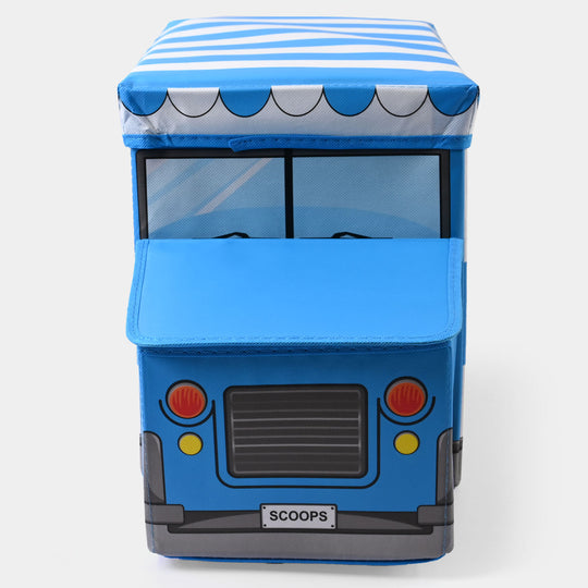 Kids Bus Storage Box Blue 779