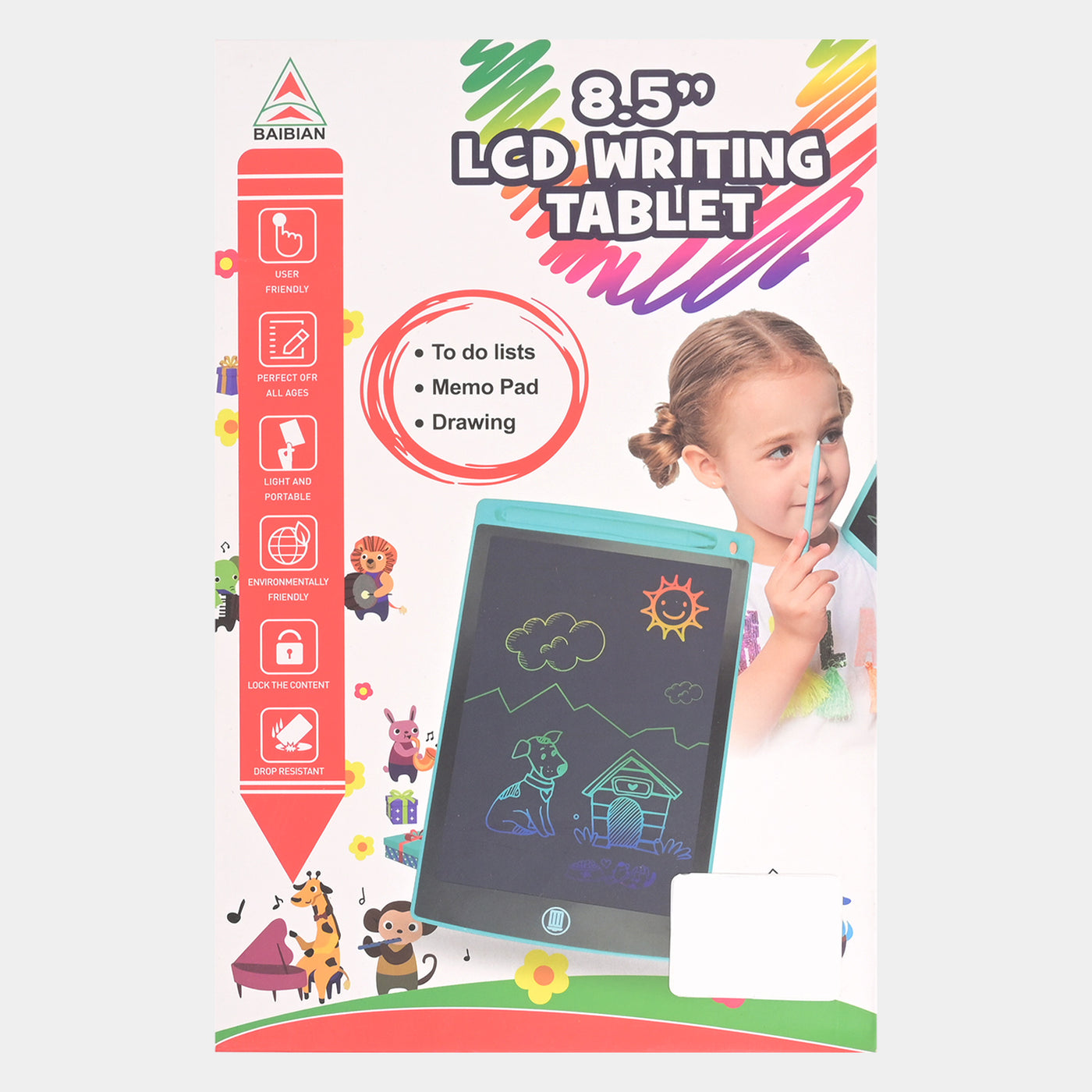 LCD Writing Tablet For Kids | 8.5"| Green