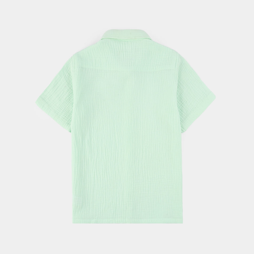 Boys Gauze Shirt (Sun Shine) - Green