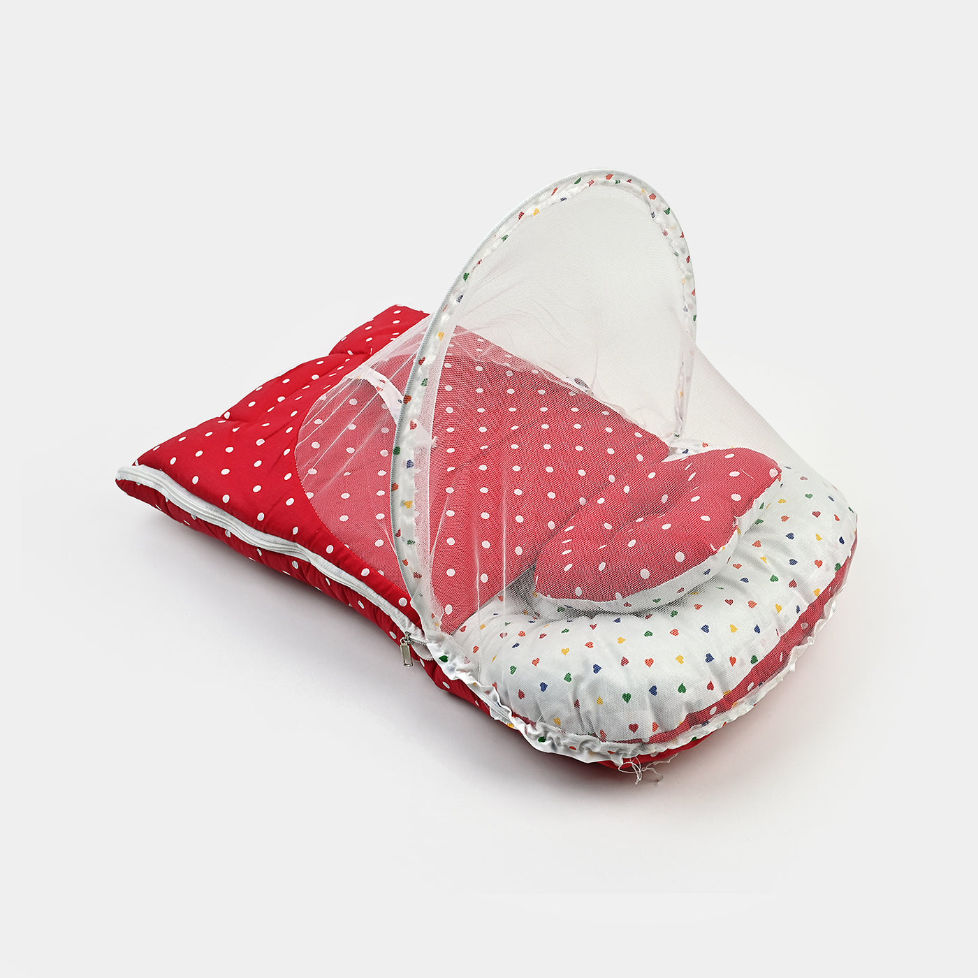 Baby Carry Nest With Net Polka Dot | Red