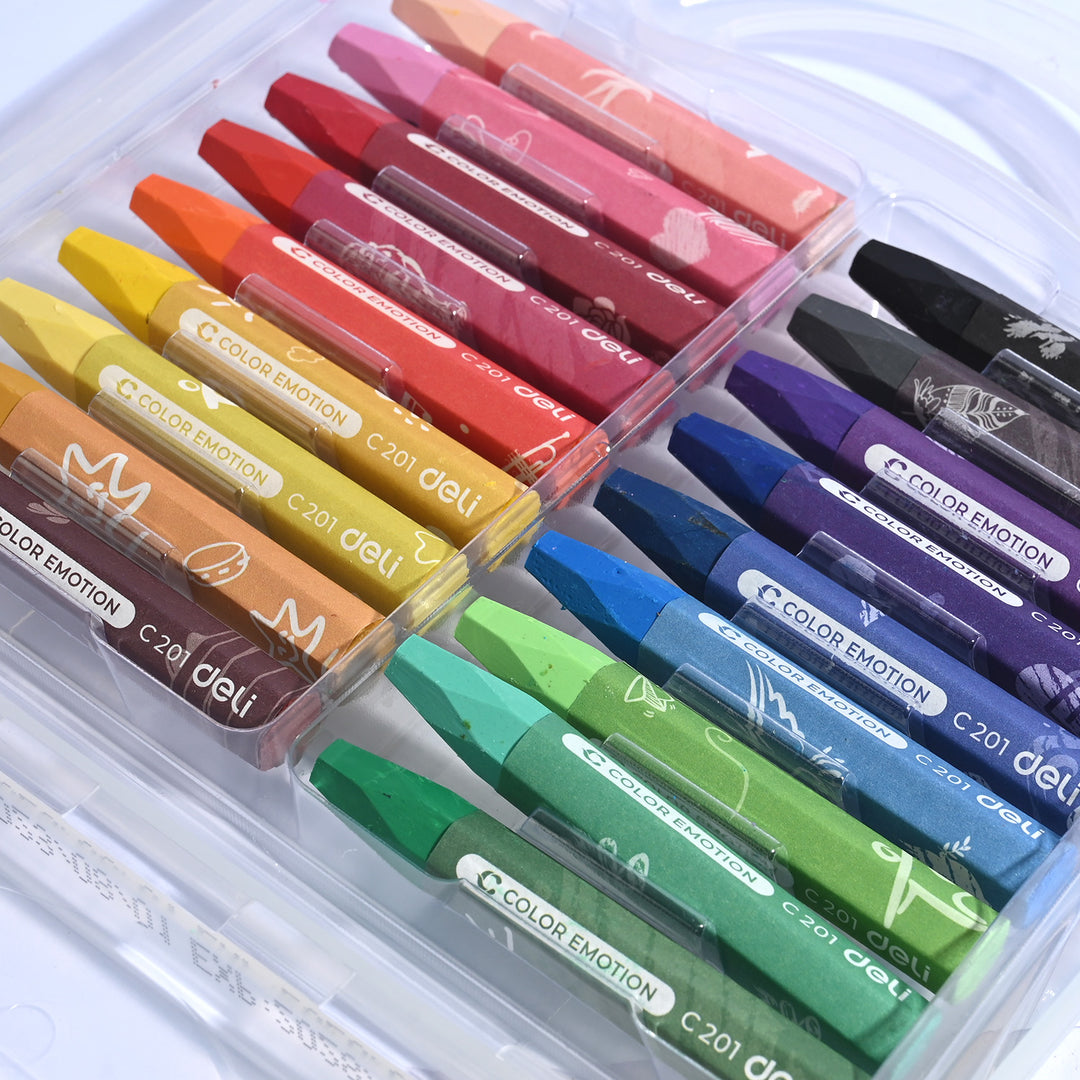 Deli Oil Pastel 18 Colors For Kids