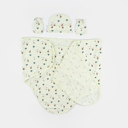 Infant Big Swaddle with Cap & Mittens