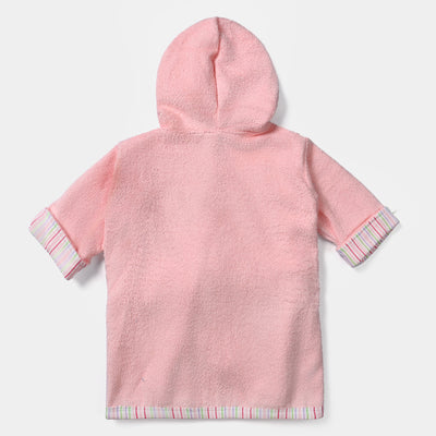 Hooded Baby Bath Gown | Pink