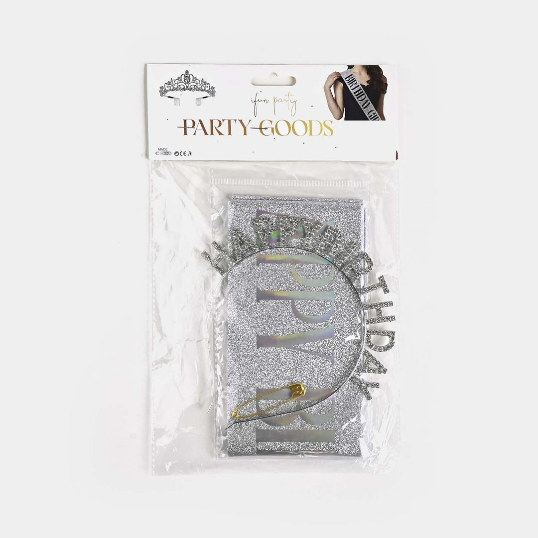 Crown With Sash For Girls