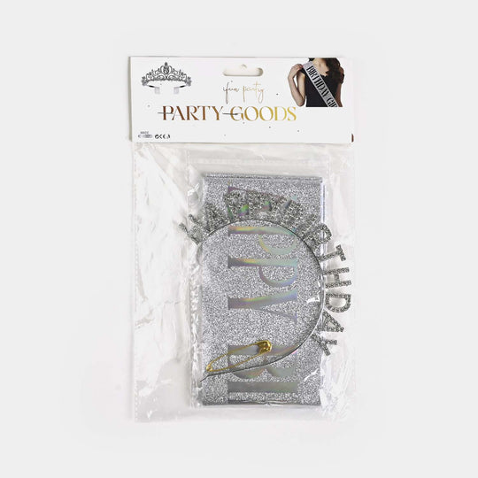 Crown With Sash For Girls