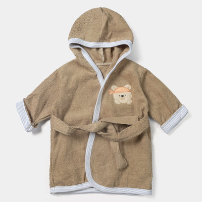 Hooded Baby Bath Gown | Brown