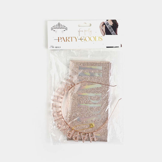Crown With Sash For Girls
