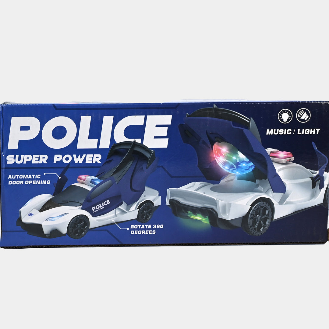 Electric Light & Musical Police Car Toy