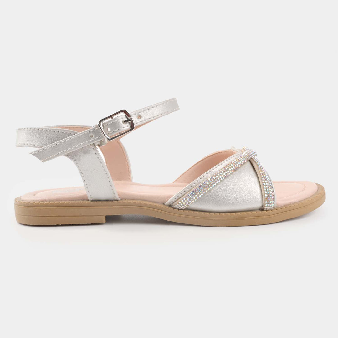 Girls Sandal 456-73-SILVER