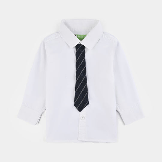 Infant Boys Yarn Dyed 3PC Suit-Little Drape-Navy/White