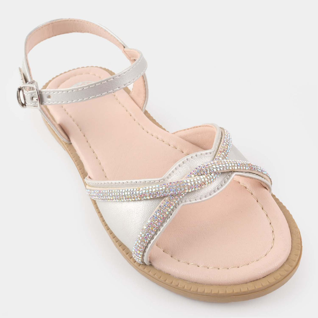 Girls Sandal 456-73-SILVER