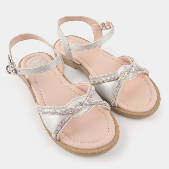 Girls Sandal 456-73-SILVER