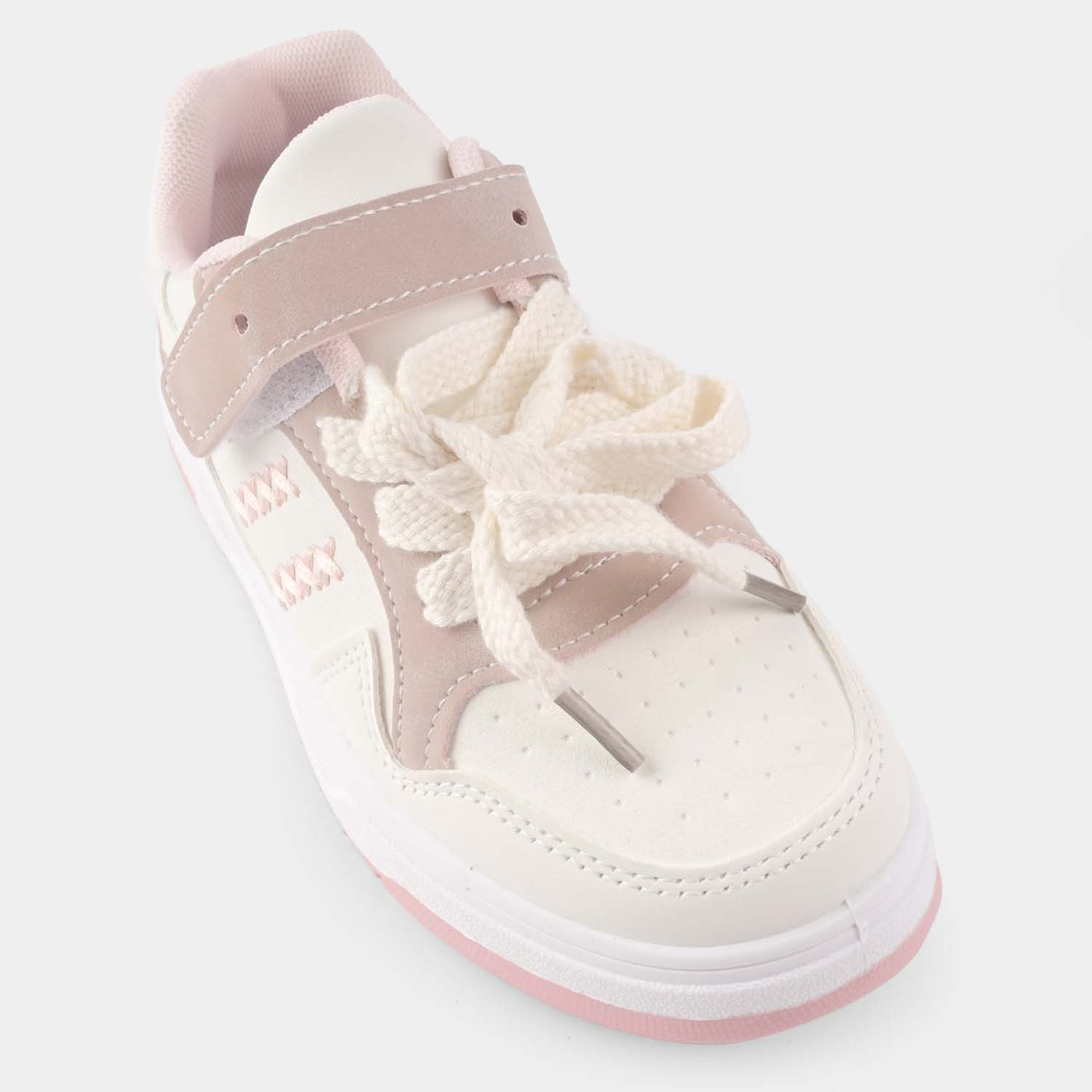 Girls Sneakers-White/Pink