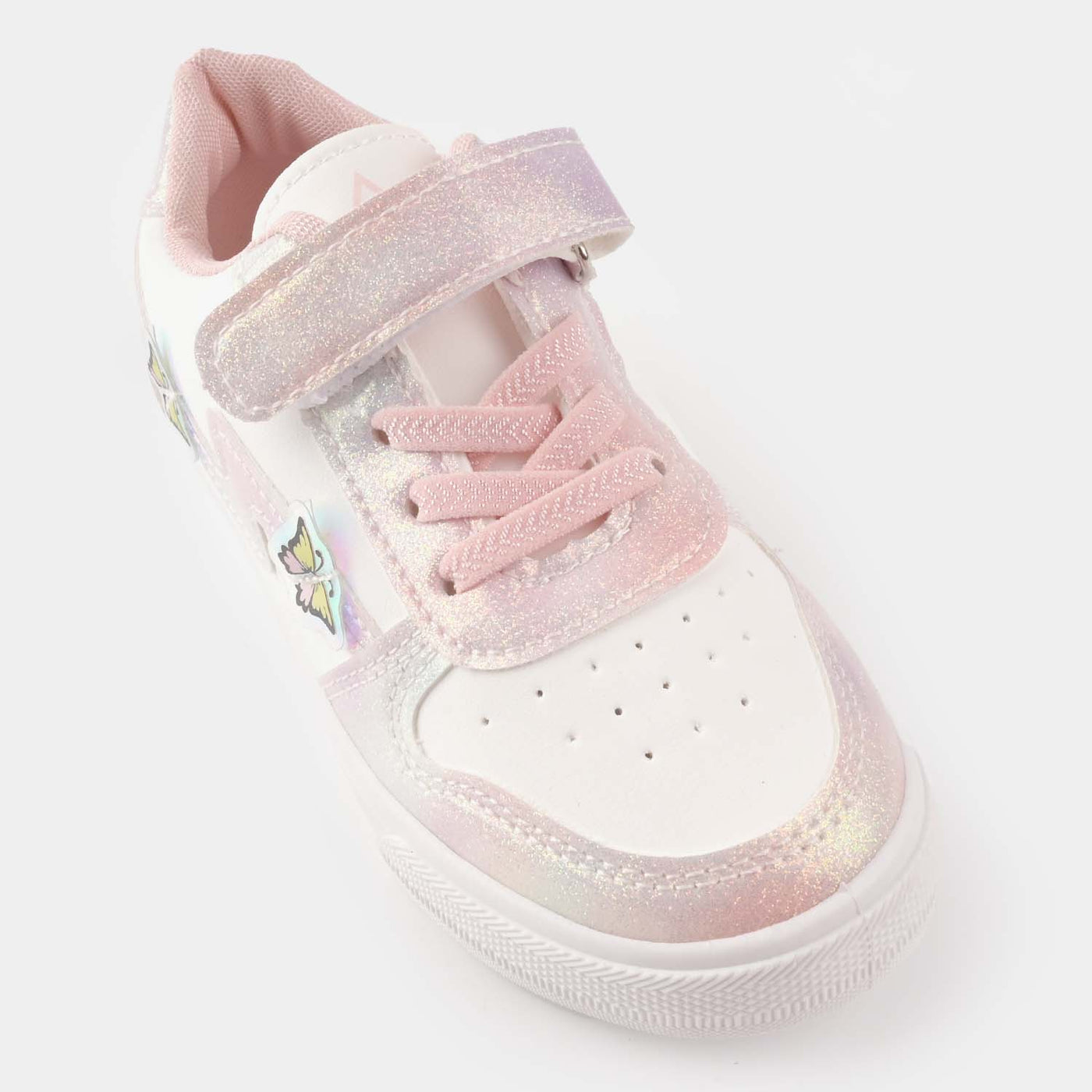 Girls Sneakers #4-White/Pink