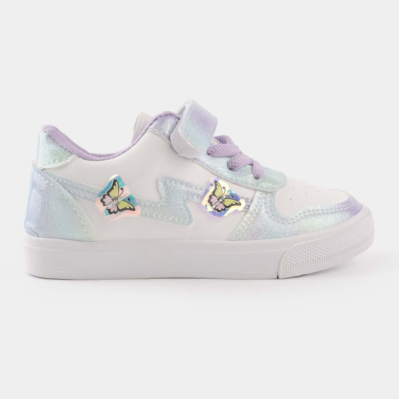 Girls Sneakers #4-White/Purple