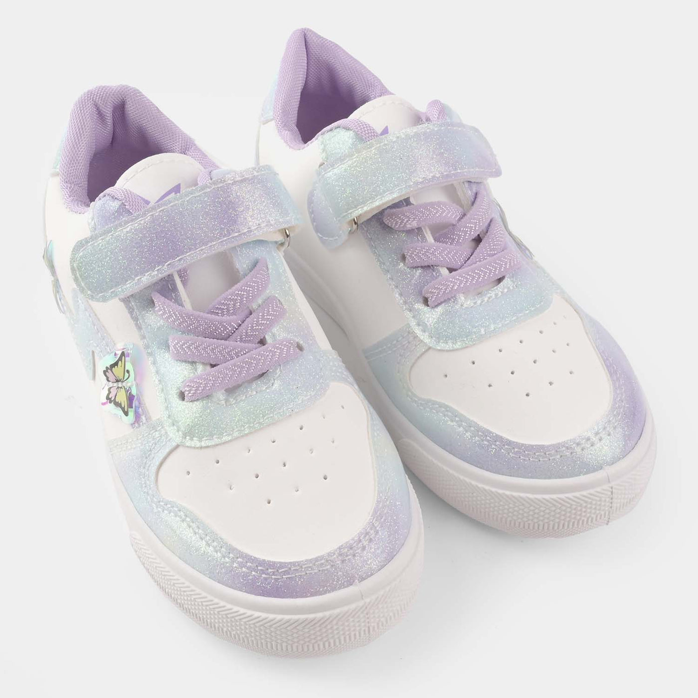 Girls Sneakers #4-White/Purple