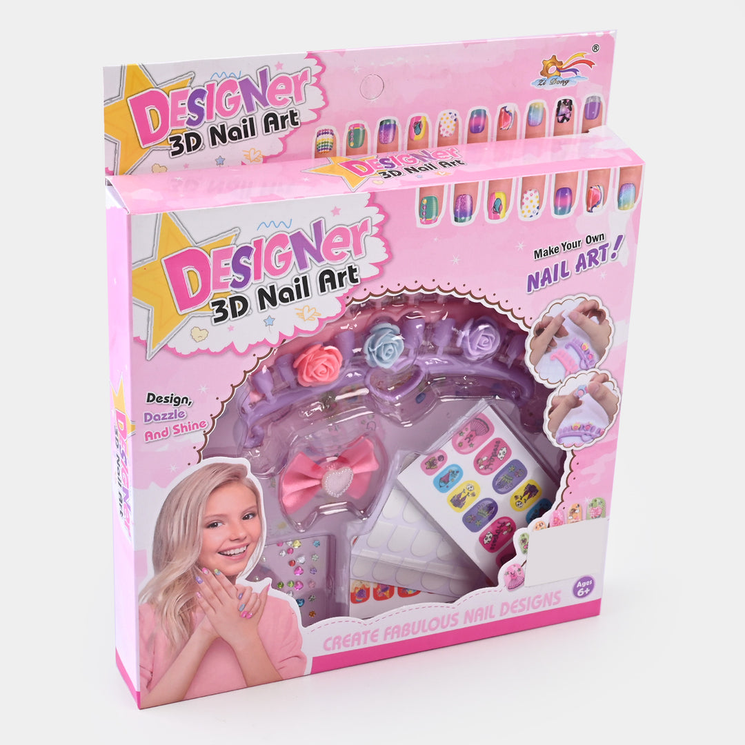 Nail Art Fashion Kit Play Set For Girls