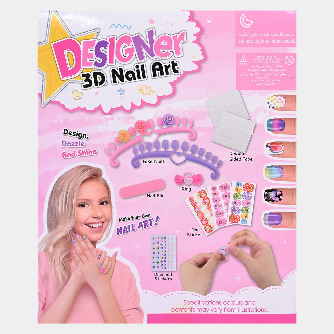 Nail Art Fashion Kit Play Set For Girls