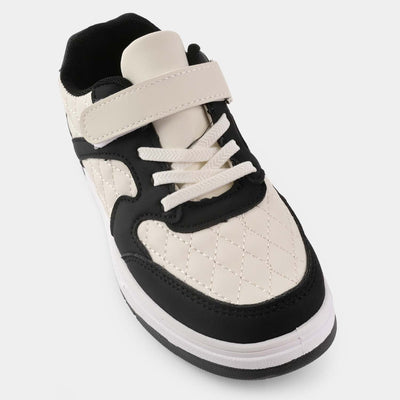 Boys Sneakers #3-White/Black