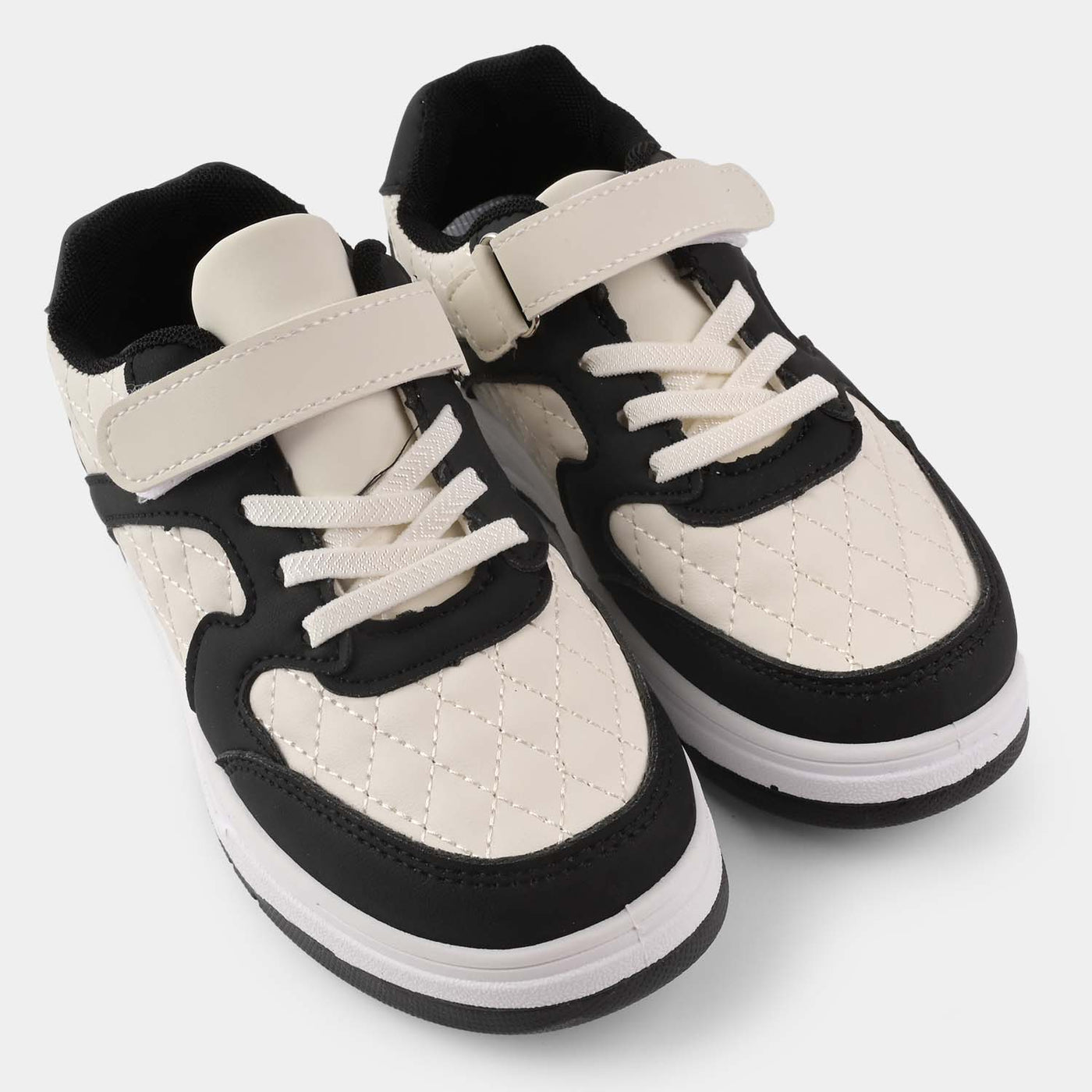 Boys Sneakers #3-White/Black