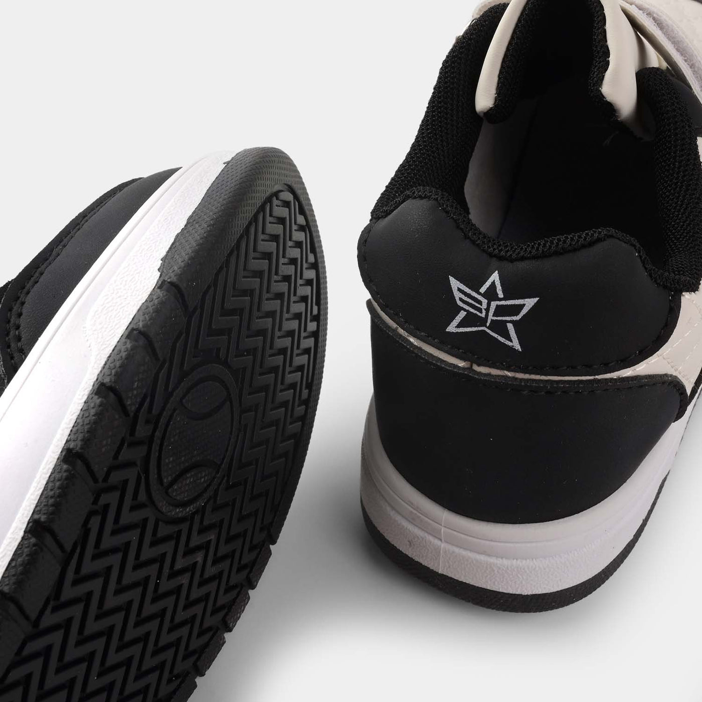 Boys Sneakers #3-White/Black