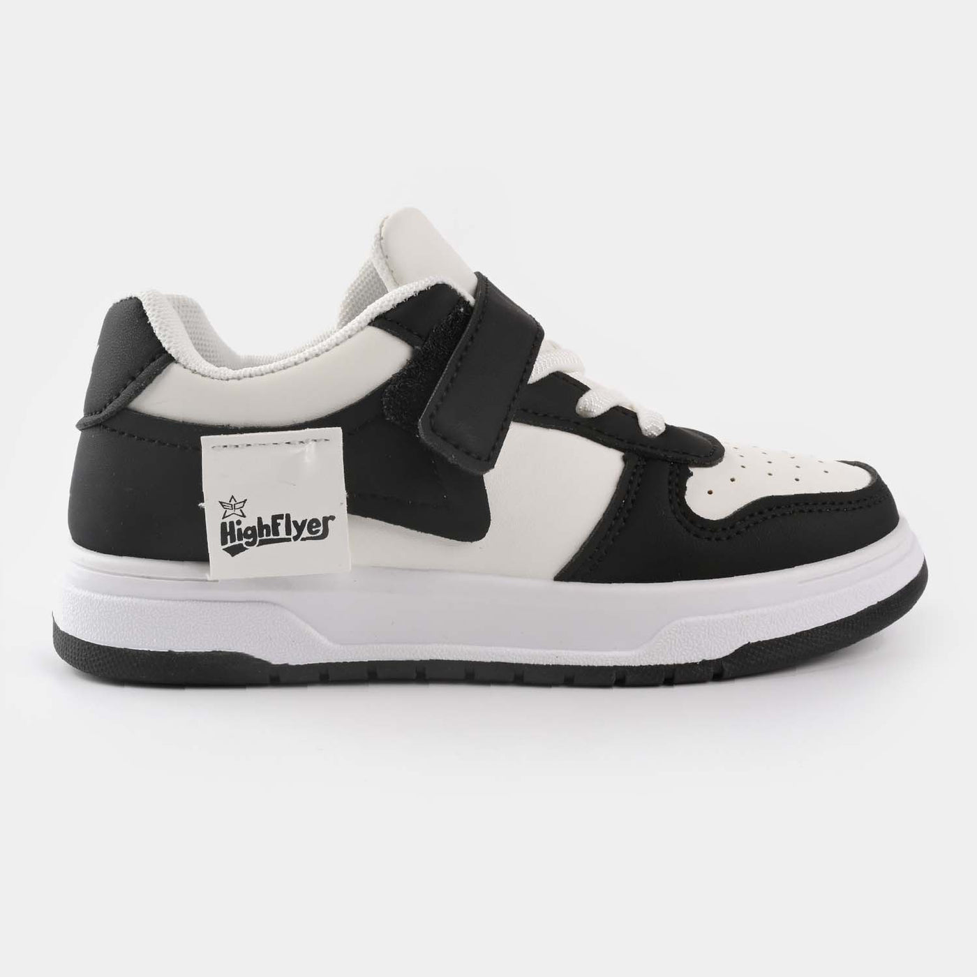 Boys Sneakers #2-Black/White