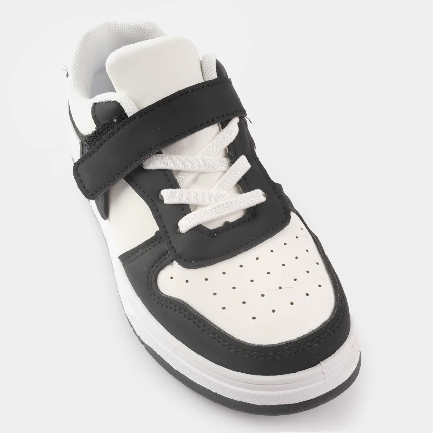 Boys Sneakers #2-Black/White