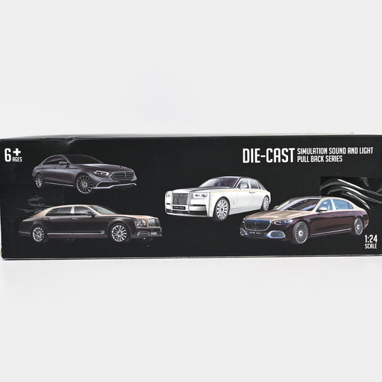 DIE-CAST MODEL PULLBACK CAR WITH LIGHT SOUND