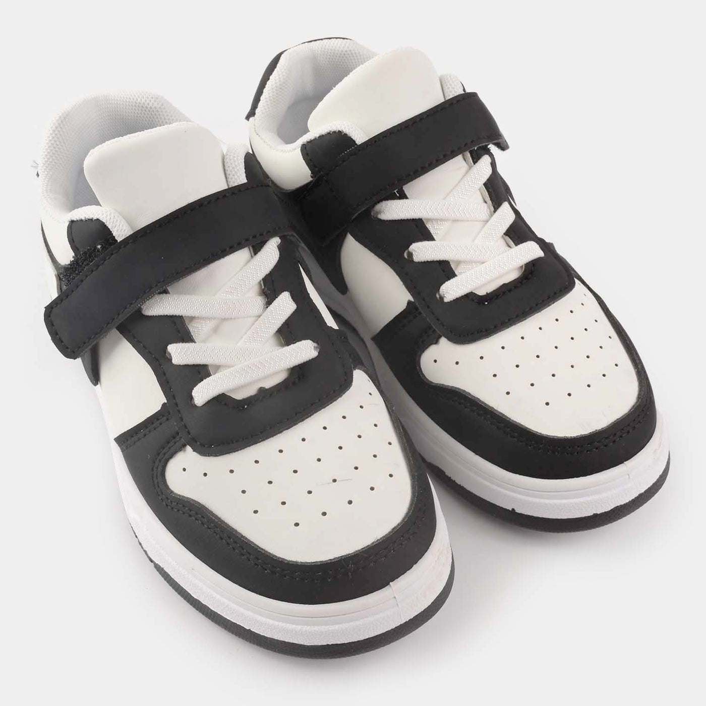 Boys Sneakers #2-Black/White