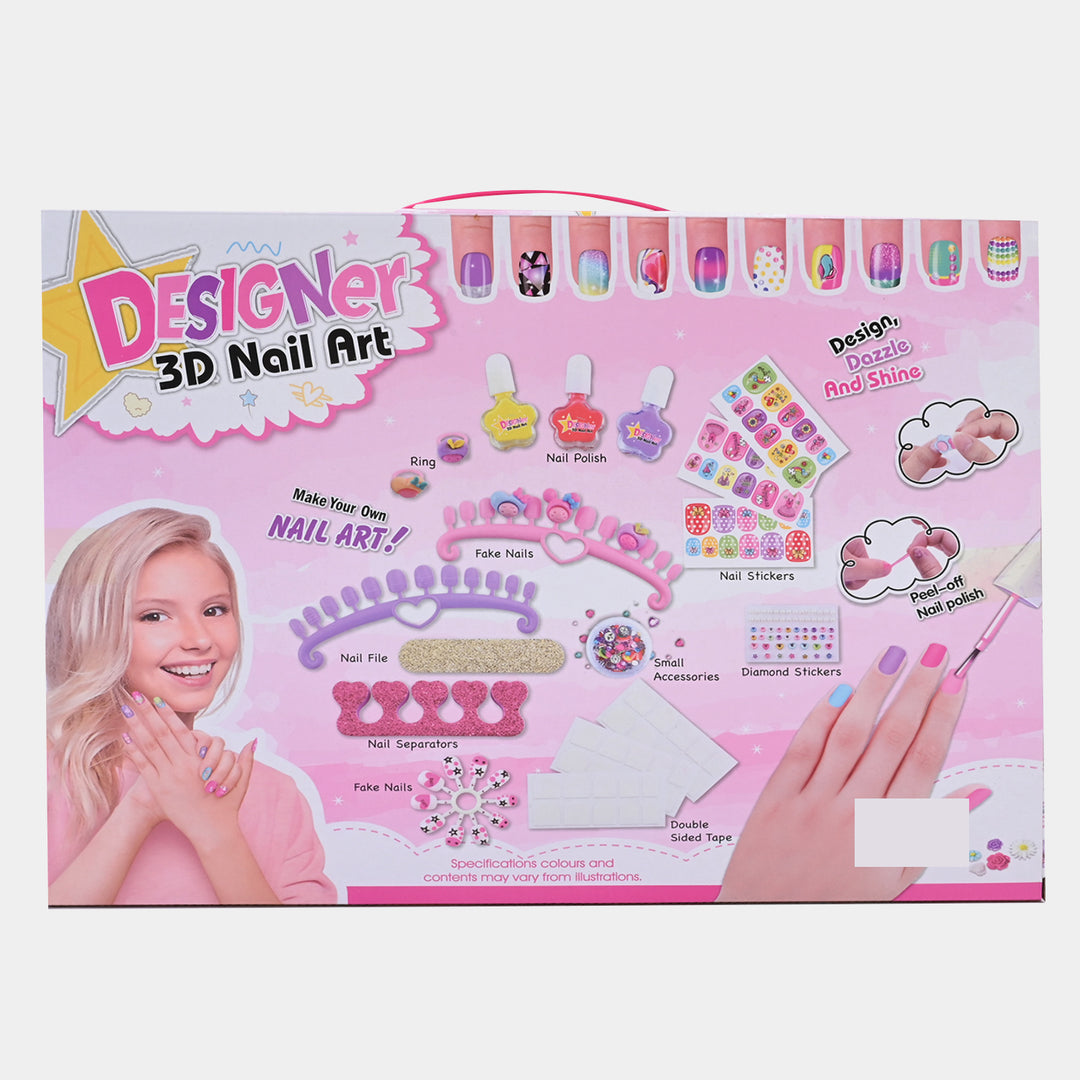 Nail Art Fashion Kit Play Set For Girls